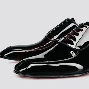 NEW/AUTHENTIC - Christian Louboutin Men’s Patent Leather Luxury Dress Shoes